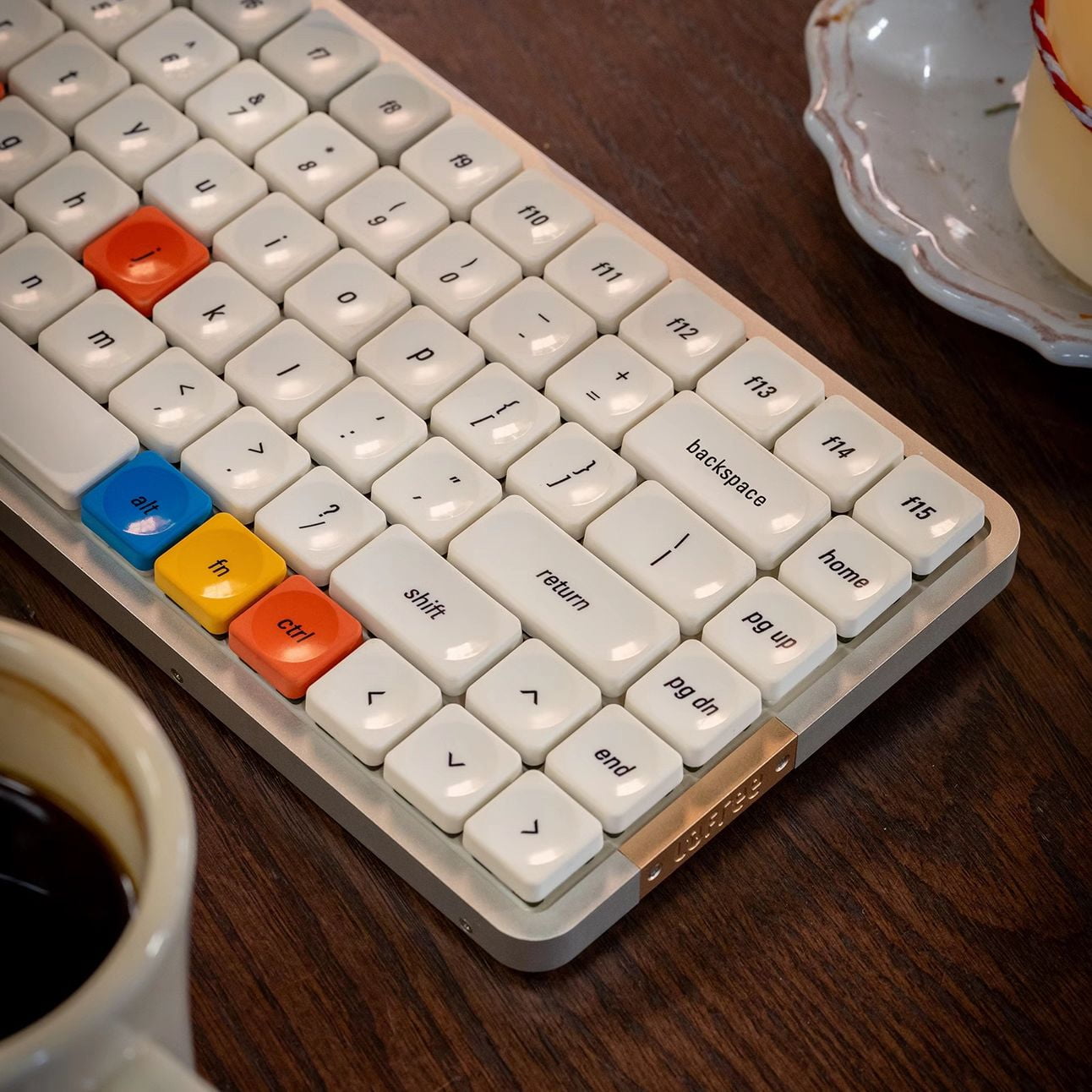 Orange LCK Time-Themed Keycaps (10-Pack) – PBT Sublimation Low-Profile Keycaps for Spacebar 1 Mechanical Keyboard