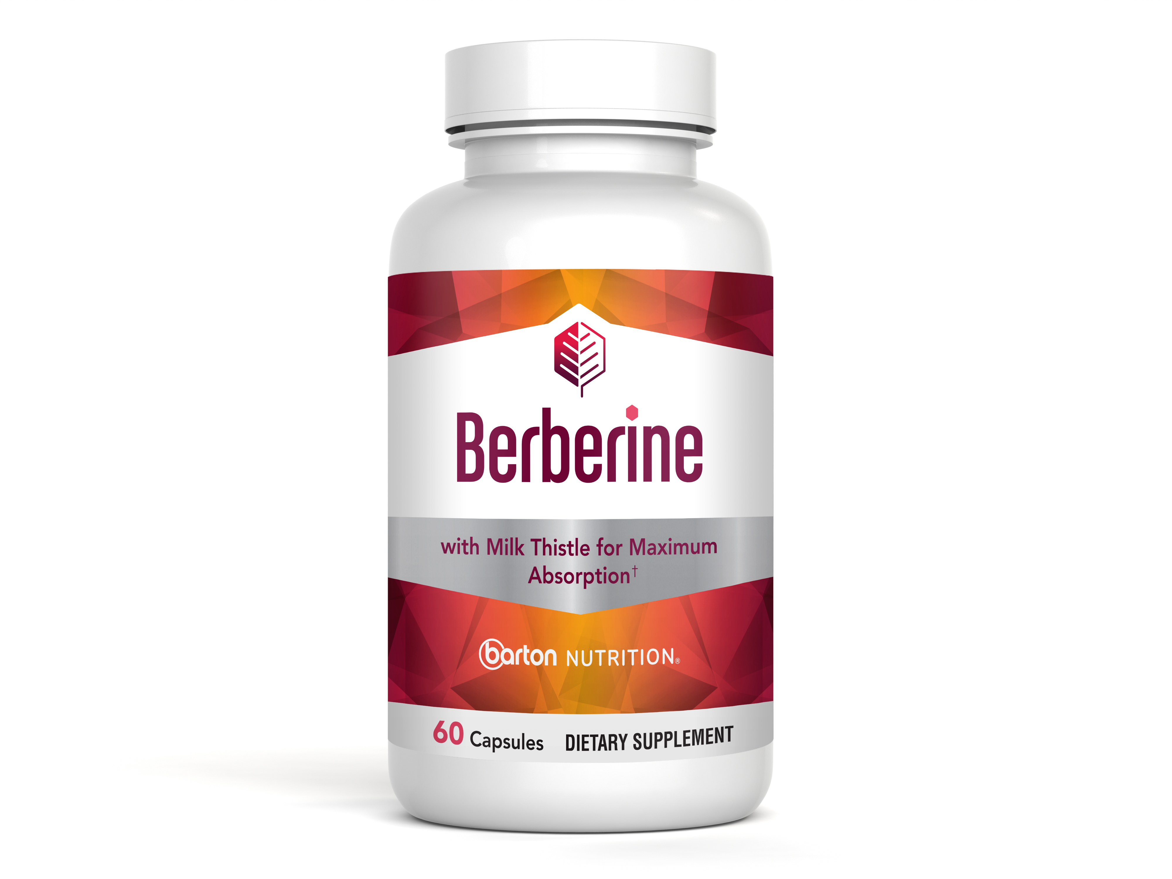 Barton Nutrition Berberine HCL 800mg, 60 Capsules - Plus with Milk Thistle for Optimal Absorption - Supports Metabolism and cadiovascular Health
