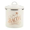 Ayesha 4 x 4-in Collection Enamel on Steel Bacon Grease Can, French Vanilla