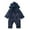 Dark Blue, variant on Snowsuit For Toddler Bear Ears Hooded Front Zip Long Sleeve Jumpsuit Thick Thermal One Piece Oneises Bodysuit (18 Months, Pink)