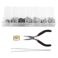 thumbnail image 2 of DIY Jewelry Making Ring,Open Jump Rings Lobster Lobster Clasp Jewelry Findings Open Jump Rings Set Modern Innovation, 2 of 14