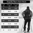 thumbnail image 5 of Stepedia Men's Waterproof Winter Boots Wide Outdoor Insulated Mid Calf Insulated Snow Boots, Gray, 5 of 8