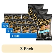 (3 pack) Stacy’s No Artificial Colors or Flavors Sea Salt Pita Chips Bag, 16 oz (6 pack)