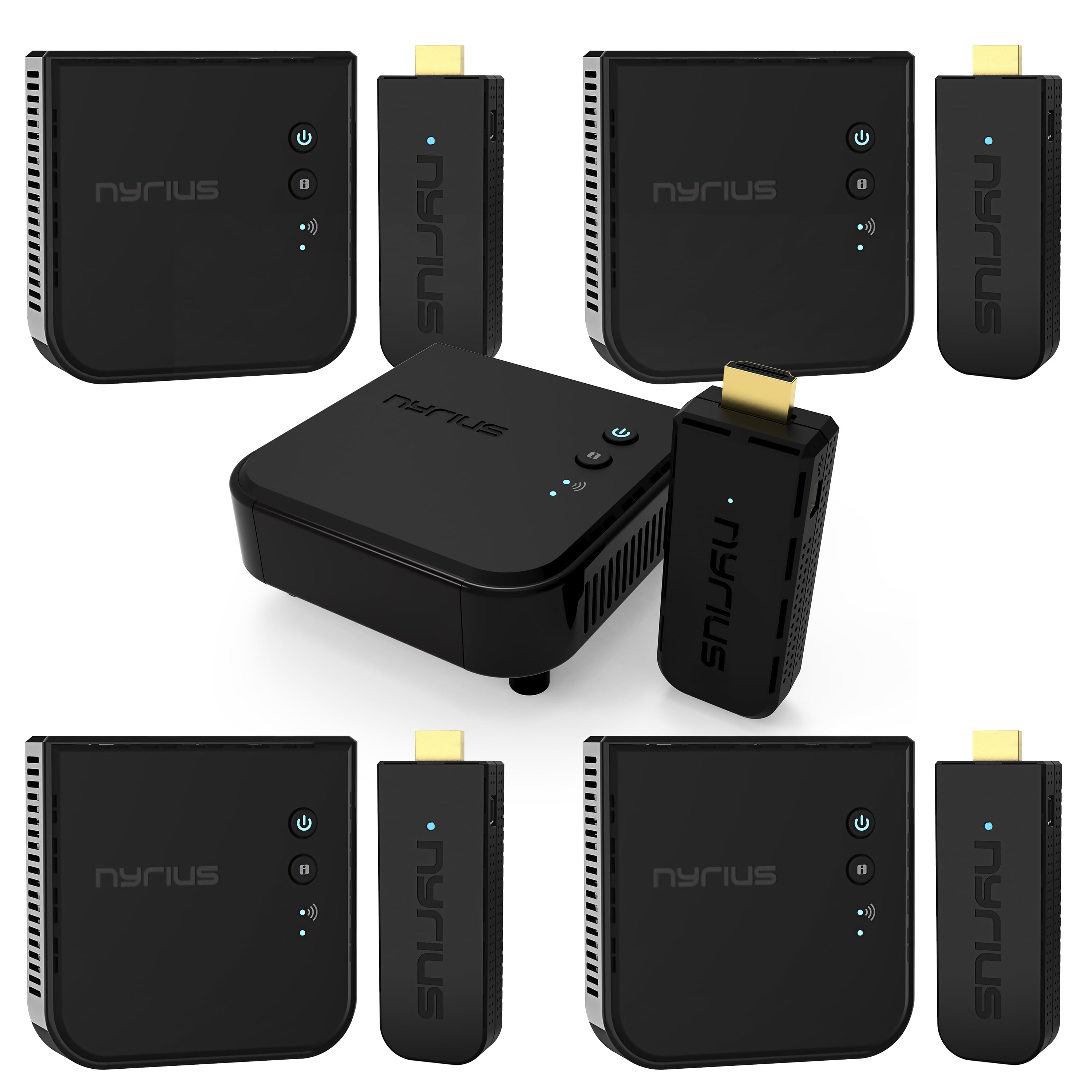 Nyrius Pro Wireless HDMI Transmitter & Receiver - 5 PACK