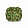 thumbnail image 1 of Tropic Storage Toy Bag Chair, Safari Jungle Wild JaguarsWalking in Rainforest Plants Monstera Exotic, Stuffed Animal Organizer Washable Bag, Large Size, Pale Earth Yellow Green, by Ambesonne, 1 of 3