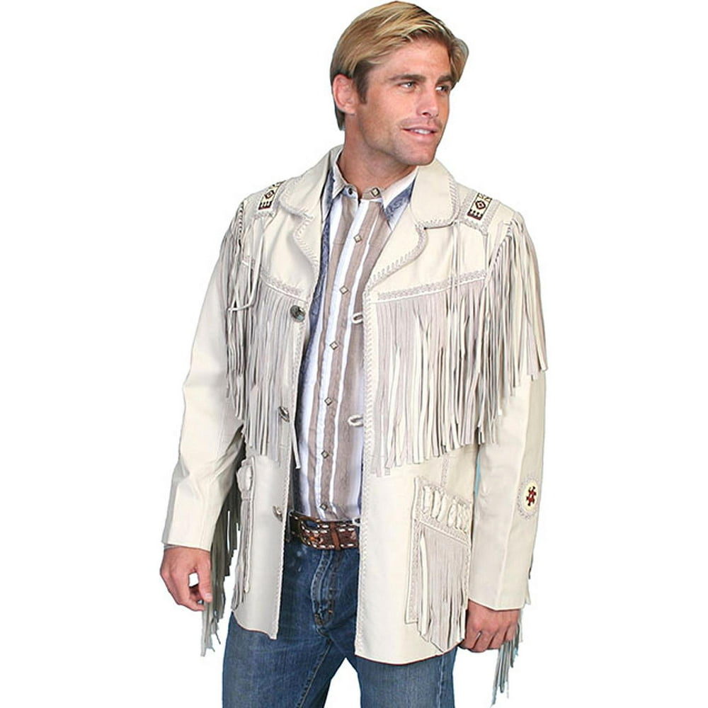 Scully Leather Scully Men's Fringed Suede Leather Coat Tall 75867