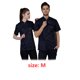thumbnail image 3 of Algodón chef uniforme de manga corta camisas para hombres chaqueta de chef delantal botones Sweat Bands for Grill Restaurant Bar Shop Cafes Blue M sidaley HA012099-11, 3 of 7