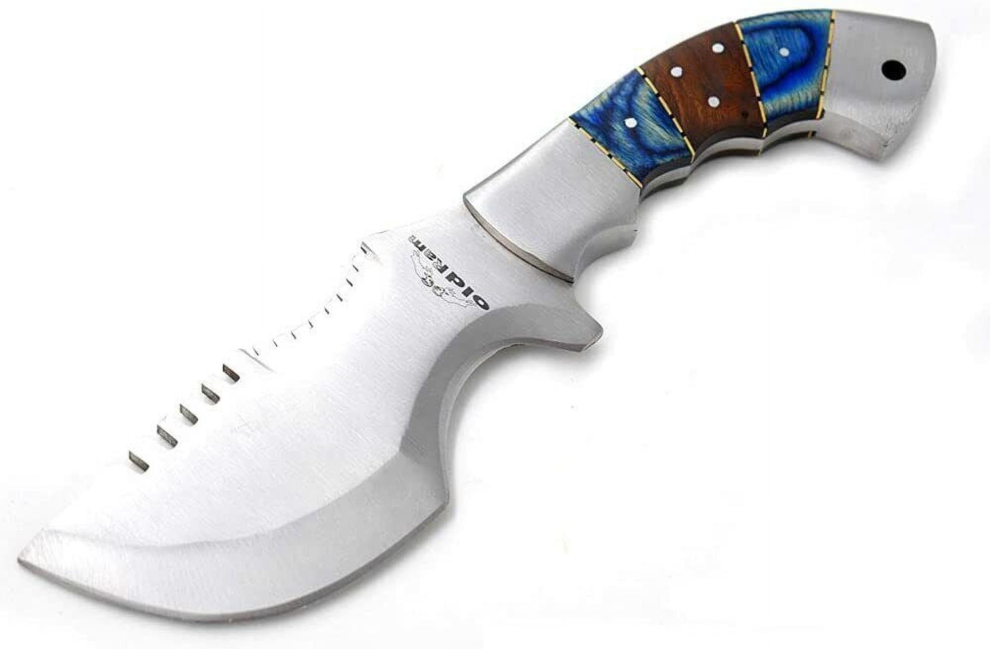 10.5" Two Tone Wood Tracker Survival Knife Full Tang Blade With Sheath