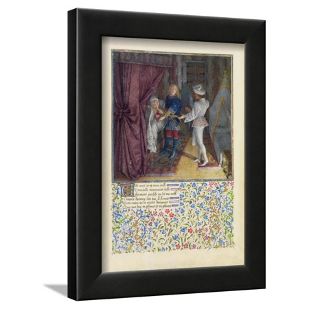 Ms 2597 King Rene Dreams The God Of Love Steals From Him His Heart Without Him Knowing Framed Print Wall Art By English - 