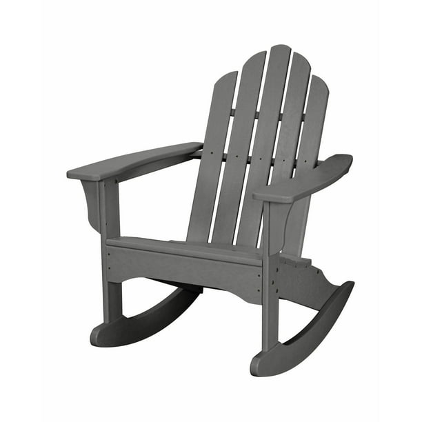 Hanover All Weather Adirondack Rocking Chair In Grey Com Adirondack Rocking Chair, All Weather Adirondack Rocking Chairs