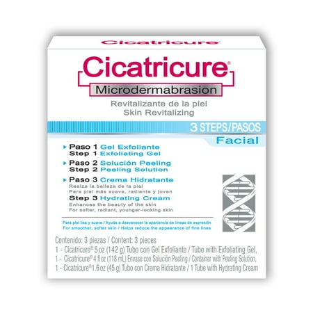 Cicatricure Microdermabrasion System 3-Component Facial Kit, 1 Ea, 3 Pack