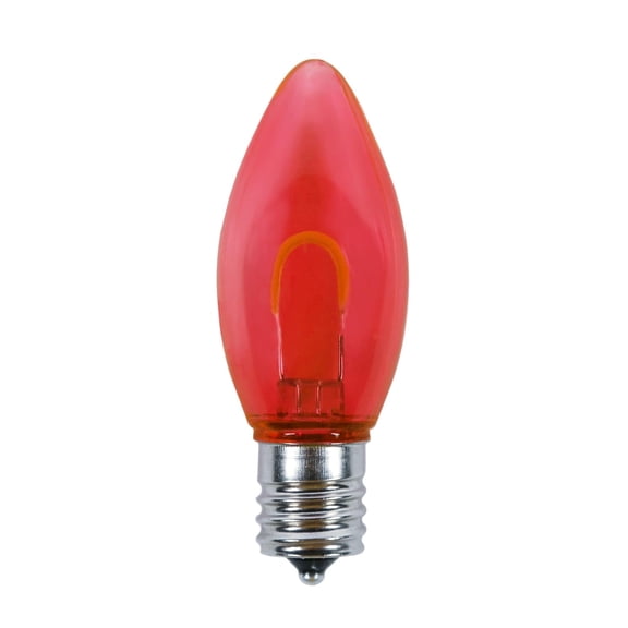 Pro Christmas C9 LED U-Shape Flexible Filament Red Retrofit Replacement Bulbs, 25 count