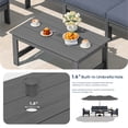 thumbnail image 5 of SERWALL Outdoor Patio Furniture Set, 7-Piece HDPE Outdoor Sofa Set Patio Conversation Set, Grey Frame with Grey Cushions, 5 of 10