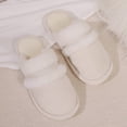 thumbnail image 6 of Busydd Womens Slippers Fashion Cozy Solid Color House Slippers Wingter Warm Fuzzy Slippers Casual Non-Slip Thick Home Bedroom Indoor Slippers Shoes, 6 of 6