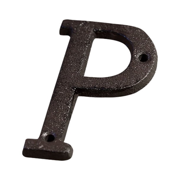 Matsuzay Placa de número de casa de metal, resistente a la intemperie y amplia gama de usos, decoración eficaz, letrero de casa P Type2 NO2