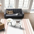 thumbnail image 4 of Striped Area Rug 5'x8' Colorful Stripes Pink Wood Texture White Washable Area Rugs Non Shedding Floor Carpet Rubber Backing Non-Slip Indoor Mats for Living Room Bedroom Kitchen, 4 of 8