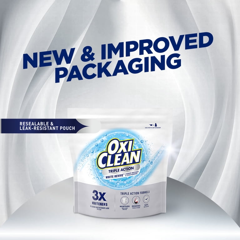 OxiClean Triple Action White Revive Laundry Whitener, 4 lb photo 7