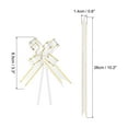thumbnail image 2 of Unique Bargains 3.3inch Pull Bows Gift Wrapping Pull Bow Gold Thread Style Baskets Present Bows Ribbon White 100 Pcs, 2 of 6