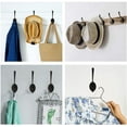 thumbnail image 4 of YIHATA 10 Pack Heavy Duty Dual Coat Hooks Wall Mounted with 20 Screws, Utility Metal Hooks Retro Double Hooks Wall Hanging Zinc Die Cast Robe Hooks for Coat, Bag, Scarf, Towl, Cap, Cup, Key, 4 of 10