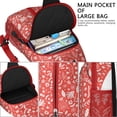 thumbnail image 4 of Floral Crossbody Sling Backpack for Womens Causal Sling Bag with Adjustable Shoulder Straps for Travel Hiking Chest Bag Daypack Anti-theft Purse, 4 of 6