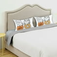 thumbnail image 3 of Yayeee Pillowcase King Size Set of 2 Satin Wrinkle Resistant Pillow Case, Gray Cute Cat, 3 of 7