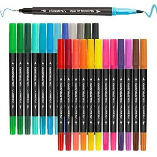  Vitoler Dual Tip Brush Markers Colored Pen,Fine Point Journal  Pens & Colored Brush Markers for Kid Adult Coloring Drawing Planner  Calendar Art Projects(34 Colors Pen) : Arts, Crafts & Sewing