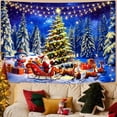 thumbnail image 2 of Tapiz navideño con trineo de Papá Noel para colgar en la pared, 150 x 100 cm, 2 of 2