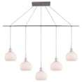 thumbnail image 2 of Woodbridge Lighting Austin 5-Light Glass Linear Pendant in Nickel/Opal, 2 of 5