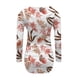 thumbnail image 5 of Moda mujer Casual cuello en V estampado manga larga vestido delgado falda corta Pompotops  qwe12554, 5 of 5