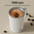 thumbnail image 2 of Automatic Stirring Cup Mug Rechargeable Portable Coffee Electric Stirring Stainless Steel Rotating Magnetic Home Drinking Tools, 2 of 5