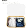 thumbnail image 3 of SpaceAid Double Laundry Hamper 2 Section with Lid and Removable Laundry Bags, 160L Clothes Basket, White, 3 of 7