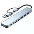 thumbnail image 6 of 7/8in1 Ports USB A Type C Hub Concentrator Docking Multi 0 Station New 3 R1S0, 6 of 8