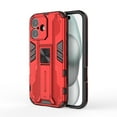 thumbnail image 2 of Feishell Hybrid Armor Rugged Case for iPhone 16 Plus,Support Magnetic Car Mount,Military Grade Drop Protection Hidden Kickstand Rugged Non-Slip Durable Phone Case for iPhone 16 Plus,Red, 2 of 7