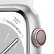 thumbnail image 3 of Apple Watch Series 8 GPS + Cell 45mm Caja de Aluminio Plateado con Correa Deportiva Blanca - S/M. Rastreador de Actividad Física, Aplicaciones de ECG y Oxígeno en Sangre, Pantalla Retina Siempre Activ, 3 of 4