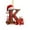K, variant on DAMAI Red Buffalo pattern Initials Christmas Ornaments for Tree, 2D Acrylic Personalized Decorative Monogram Pendants with Santa Hat, 26 Letters Hanging Decorations for DIY Crafts Xmas Home Decor