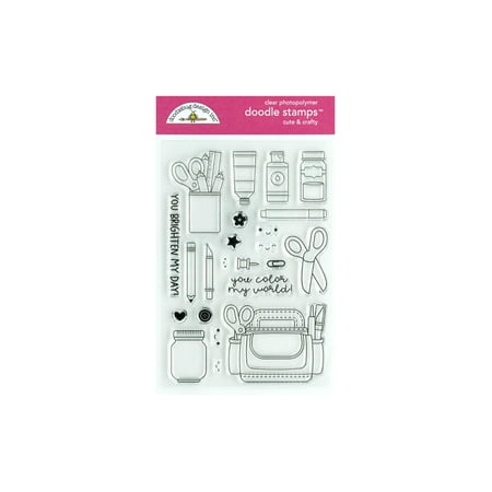 UPC: 0842715072633 | Doodlebug Collection Cute & Crafty Doodle Stamps