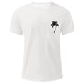 thumbnail image 4 of Dagegui Summer Crewneck Short Sleeve T-Shirt for Men Casual Loose Fit Daily Tops Trendy Palm Tree Graphic Tees Comfortable Pullover Shirts White M, 4 of 4