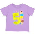 thumbnail image 3 of Inktastic Ice Cream Fifth Birthday Blue Boys or Girls Toddler T-Shirt, 3 of 5