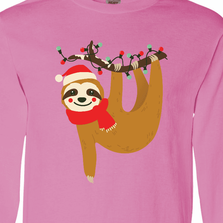 Sloth christmas shirt walmart clearance