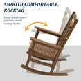 thumbnail image 4 of Clihome Outdoor Rocking Chair,HIPS All Weather Resistant Patio Rocker Chairs Presidential High Back Outdoor Chairs Realistic Wood Texture for Garden Lawn Courtyards Brown, 4 of 8