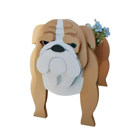 Dog Planter under $5! CQCYD Dog Shaped Flower Pot, Cute Animal Planter for Succulentss, Indoor Outdoor Garden Decor, PVC Pet Lover Gift, Decorative Plant Container with Drainage Holes