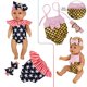 thumbnail image 4 of Windolls 10 Sets 14-16 Inch Baby Doll Clothes Dress Outfits Headbands Accessories fits New Born 43cm Baby Doll, 15 inch Baby Doll, 18 Inch Doll, 4 of 5
