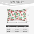thumbnail image 4 of Lsque Strawberry Pattern Pillow Case – Soft & Cozy Throw Pillow Cover, Hypoallergenic Cushion Case for Sleeping Women with Envelope Closure-16"x24", 4 of 6