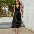 thumbnail image 5 of Vestido Largo Sin Mangas Para Mujer, Geometry Traje Informal Para Cumpleaños, Verano, 5 of 5
