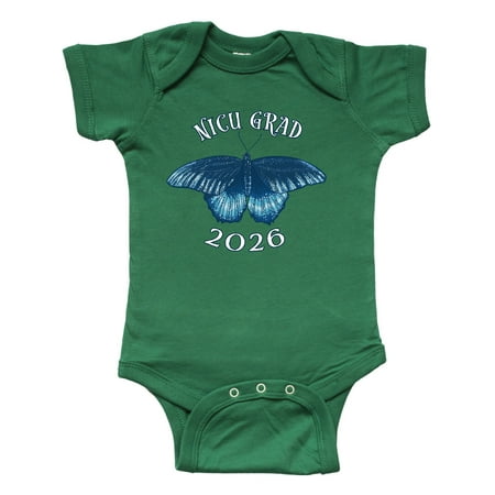 

Inktastic NICU Grad 2026 with Blue Butterfly Gift Baby Boy or Baby Girl Bodysuit