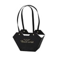 thumbnail image 2 of Bolso de mano para guardar ramos de flores, despedida de soltera, fiesta de San Valentín, caja de regalo de papel con flores Negro, 2 of 9