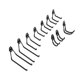 thumbnail image 4 of Ganchos dobles de metal Bling Bling para almacenamiento en pared para garaje tipo U y J, 4 of 12