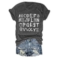 thumbnail image 4 of Women's Casual Letter Print Short Sleeve T Shirt Top | Trendy Summer Graphic Tees | Soft And Comfortable | S XXL Long Sleeve Tops for Women Loose T Shirts Juniors Graphic Tops Tee Shirt Women T Shirt, 4 of 5