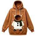 thumbnail image 5 of BOOMNY Christmas Pet Pouch Hoodie for Women Cute Animal Graphic Cat Dog Hoodies for Women Kangaroo Pocket Warm Winter Animal Holder, 5 of 5