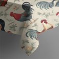 thumbnail image 4 of Beige Chicken Floral Pattern Rectangle Tablecloth 60"x102",Waterproof Polyester Rectangle Table Cloth, Wipeable Spillproof Polyester Tablecloth for Dining, Camping, Indoor and Outdoor, 4 of 6